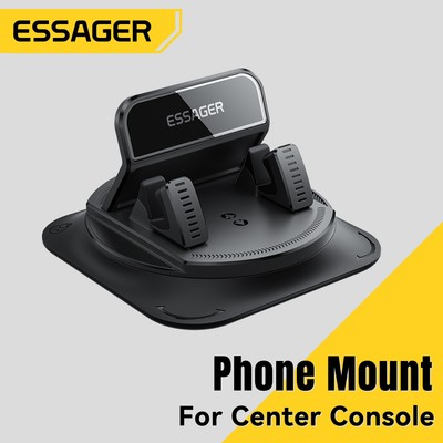 Bảng điều khiển trung tâm Essager Giá đỡ điện thoại trên ô tô 360° Chân đế xoay Nano Primer lá Không dấu vết