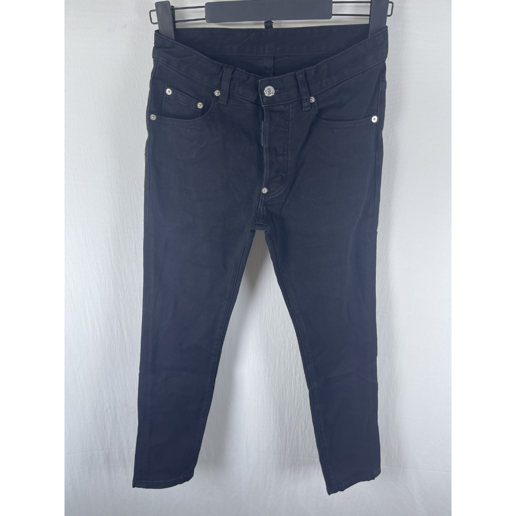 Quần jean nam D2 DSQUARED2 đen, dáng ôm, may ba chiều, thời trang, phù hợp mùa xuân