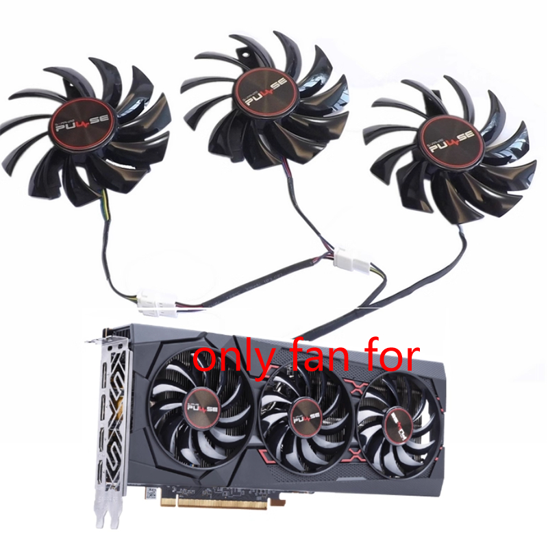 Bộ làm mát GPU 75MM 4PIN DC 12V 0.35A cho SAPPHIRE RX 5600 XT 6G D6 Platinum Edition PRO OC