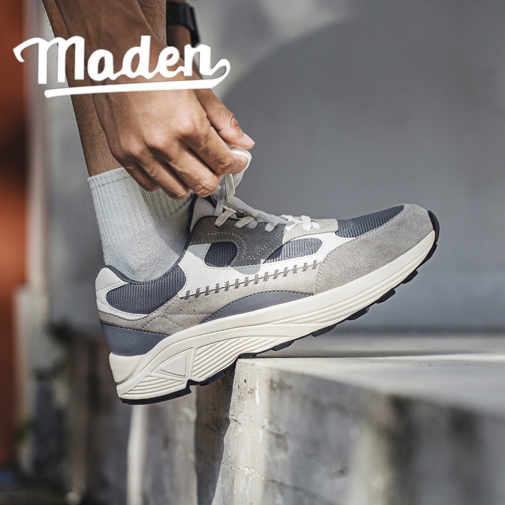 MADEN Thương Hiệu Miếng Dán Chạy Bộ Giày Nam 2025 Mới Đi Lại Lưới Thoáng Khí Đế Dày Bố Giày Thể Thao