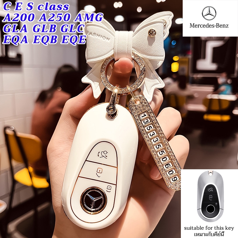 Ốp chìa khóa điều khiển từ xa ô tô Mercedes-Benz cho C / E / S class A200 A250 AMG GLA GLB GLC EQA E