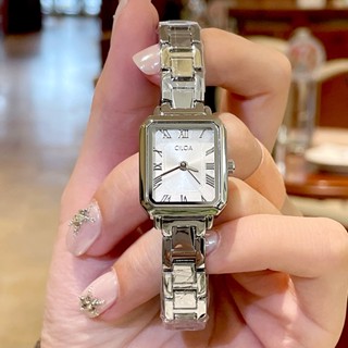 [CILOA]thời trang nữ vòng tay chính hãng nút bướm thạch anh mặt vuông sang trọng nữ chính hãng đồng hồ nữ chống nước 0690
