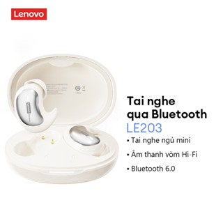 Tai Nghe Lenovo LE203 MINI Tai Nghe Bluetooth Siêu Mỏng 18H Giờ Chơi Bên Giấc Ngủ Tai Nghe Thân Thiện Điều Khiển Cảm Ứng IPX5 Tai Nghe Chống Thấm Nước V6.0