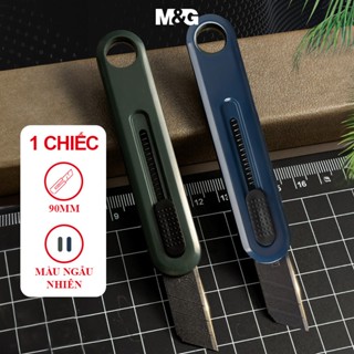M&G Dao Rọc Giấy Mini Lưỡi Teflon Chống Dính, Tự Động Hồi Dao, Vỏ ABS, Màu Ngẫu Nhiên, 1 Cái