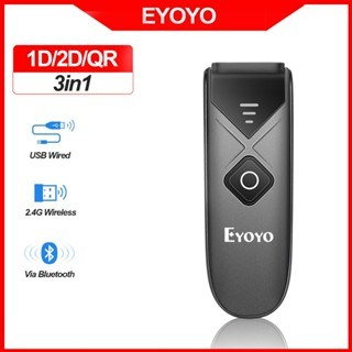 Máy quét mã vạch Eyoyo-EY-015P Mini 1D   2D – Không dây  Bluetooth   2.4G  | Có dây đầu đọc hình ảnh | Dành cho iPad   iOS   Android | Bán lẻ   Kho 