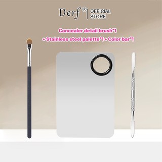 Bàn chải che khuyết điểm bảng mỹ phẩm bằng thép không gỉ Bộ trang điểm đầu phẳng chuyên nghiệp Vệ sinh dễ dàng