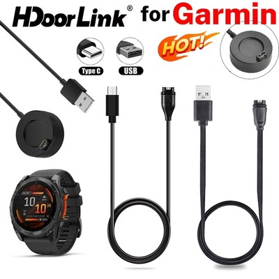 Bộ sạc đồng hồ HdoorLink Dock cho Garmin Fenix 8 7x 7 7s 6 6S 6X 5 5S 5X / Venu 2 2S / Vivoactive 3 4 4S / Forerunner 955 925 1M Cáp sạc đồng hồ USB Type C