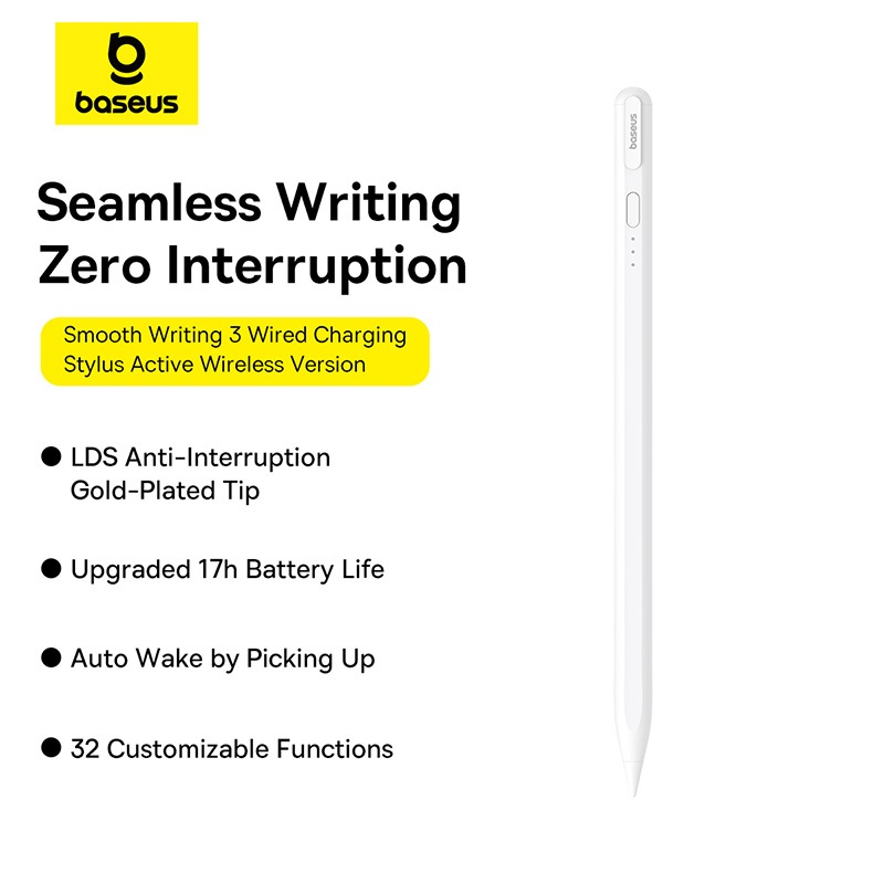Baseus Viết 3 Bluetooth Stylus Pencil Palm Rejecting cho Pad pro Mini Air 2024 2022-2018