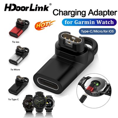 HdoorLink 90° Bộ sạc đồng hồ cho Garmin Fenix 8 7 6 5 8X 7X 6X / Bản năng 2 / Vivoactive 3 4 4S Loại C / Micro USB / IOS Bộ chuyển đổi bộ sạc đồng hồ