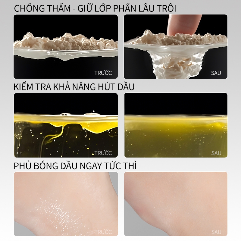 FOXCUP Phấn phủ  Kiểm soát dầu Định hình lớp trang điểm lâu trôi, chống thấm mồ hôi