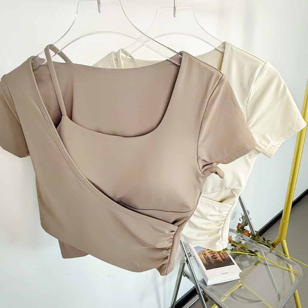 Áo Yoga Fumeng với miếng đệm tích hợp