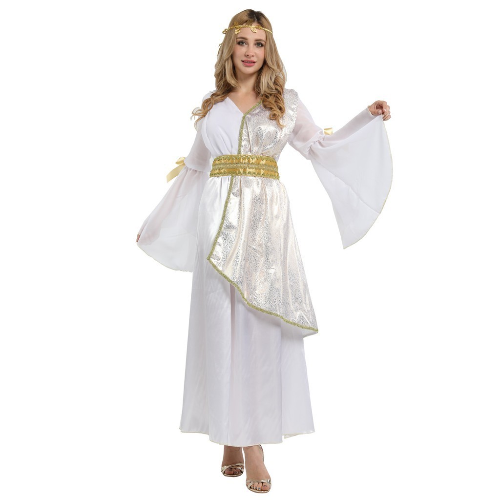 Halloween Hy Lạp Công Chúa Hy Lạp Thánh Linh Mục Trang Phục Nữ Thần Athena Quần Áo Cosplay Trưởng Th