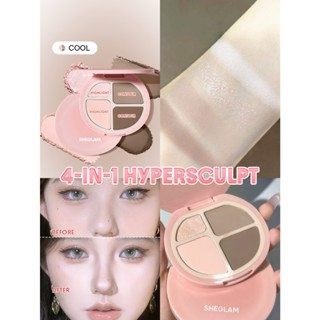 Bảng Phấn Tạo Khối SHEGLAM 4 Trong 1 – Bắt Sáng 3D, Mịn Màng Tự Nhiên, Lên Màu Chuẩn, Lâu Trôi