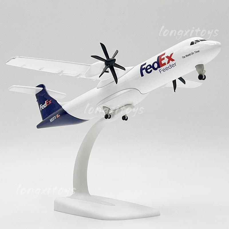 1: 140 Diecast Mô Hình Kim Loại Máy Bay Đồ Chơi ATR 72-600 FedEx Vận Chuyển Máy Bay Thu Nhỏ Bản Sao