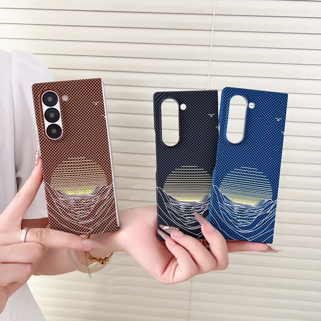 Ốp Lưng Cho Samsung Galaxy Z FOLD 6 7 5 4 FOLD7 FOLD6 FOLD5 FOLD4 Ốp lưng Họa Tiết Sợi Carbon Siêu M