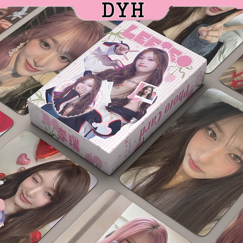 50 Cái / hộp IVE Leeseo Laser Card Photocards Holographic LOMO Card KPOP Album