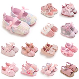 Giày Bé Sơ Sinh Bé Gái Dễ Thương Chống Trơn Trượt Trẻ Sơ Sinh Tập Đi Đế Mềm Giày Công Chúa Cho Christening