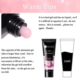 UR SUGAR 15ml Gel mở rộng móng tay Builder Gel UV Gel móng tay đánh bóng móng tay nghệ thuật