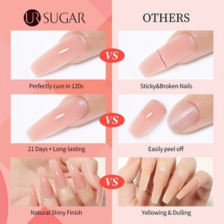 UR SUGAR 15ml Acrylic nhanh xây dựng mở rộng móng tay Gel móng tay đánh bóng Jelly ngâm tắt Gel móng tay đánh bóng