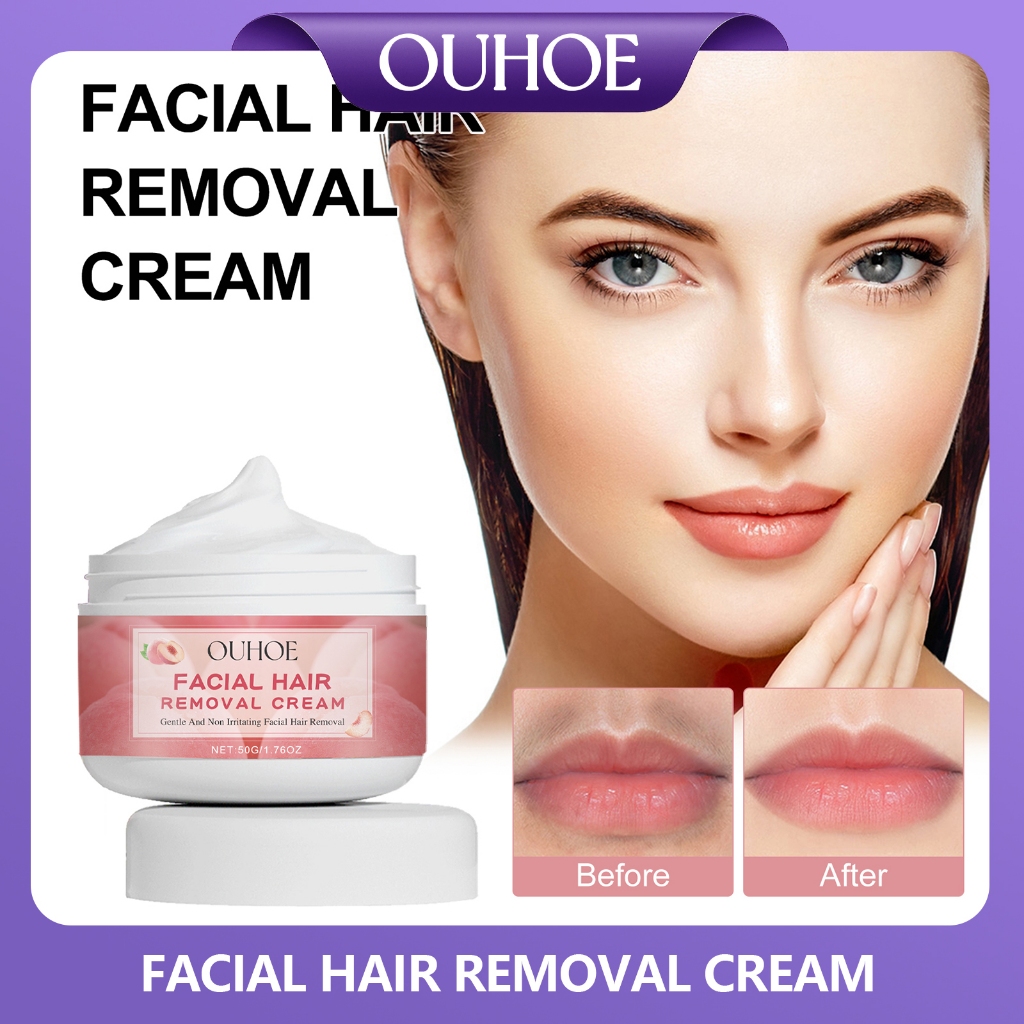 OUHOE Peach Hair Removal Cream Nhẹ nhàng Không gây kích ứng Clean Women 's Facial Lip Hair & Body Ha