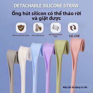 💦Cấp Thực Phẩm Có Thể Tháo Rời Có Thể Giặt Ống Hút Silicon Mở Rộng Đường Kính Lớn Có Thể Gập LạiFEAU