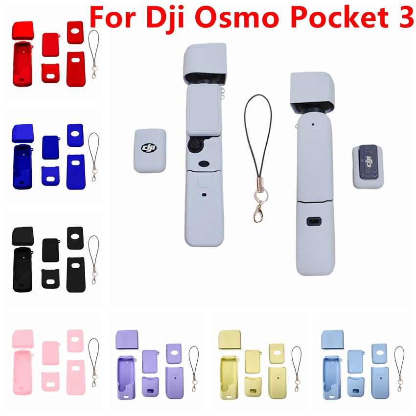 Ốp Cao Su Silicon Mềm Bảo Vệ Tương Thích Với DJI Osmo Pocket 3 Creator Combo Nhẹ Bảo Vệ Màn Hình Gri