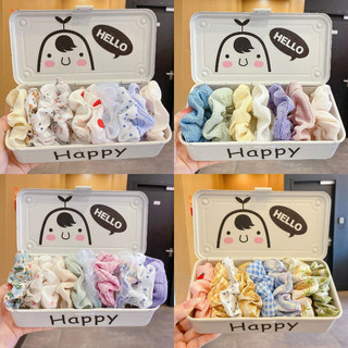 【Scrunchie】Set 10 Dây Buộc Tóc / Cột Tóc Scrunchies To Phồng Đẹp Thời Trang Hàn Quốc Phụ Kiện Tóc