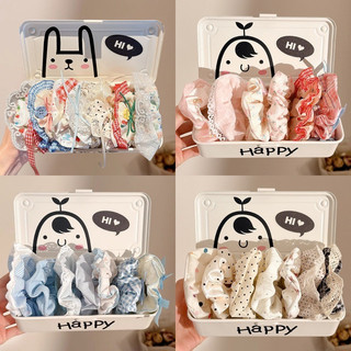 【Scrunchie】Set 10 Dây Buộc Tóc / Cột Tóc Scrunchies To Phồng Đẹp Thời Trang Hàn Quốc Phụ Kiện Tóc