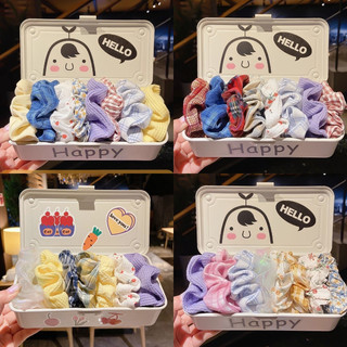 【Scrunchie】Set 10 Dây Buộc Tóc / Cột Tóc Scrunchies To Phồng Đẹp Thời Trang Hàn Quốc Phụ Kiện Tóc