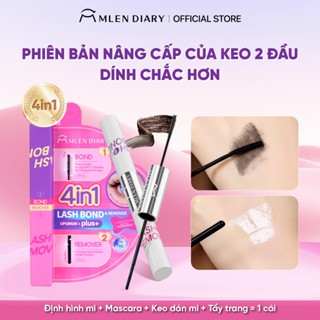 Mlen Diary Keo đầu 2in1Keo dán mi giả kết hợp với dung dịch tẩy keo, thiết kế đầu kép hai trong một