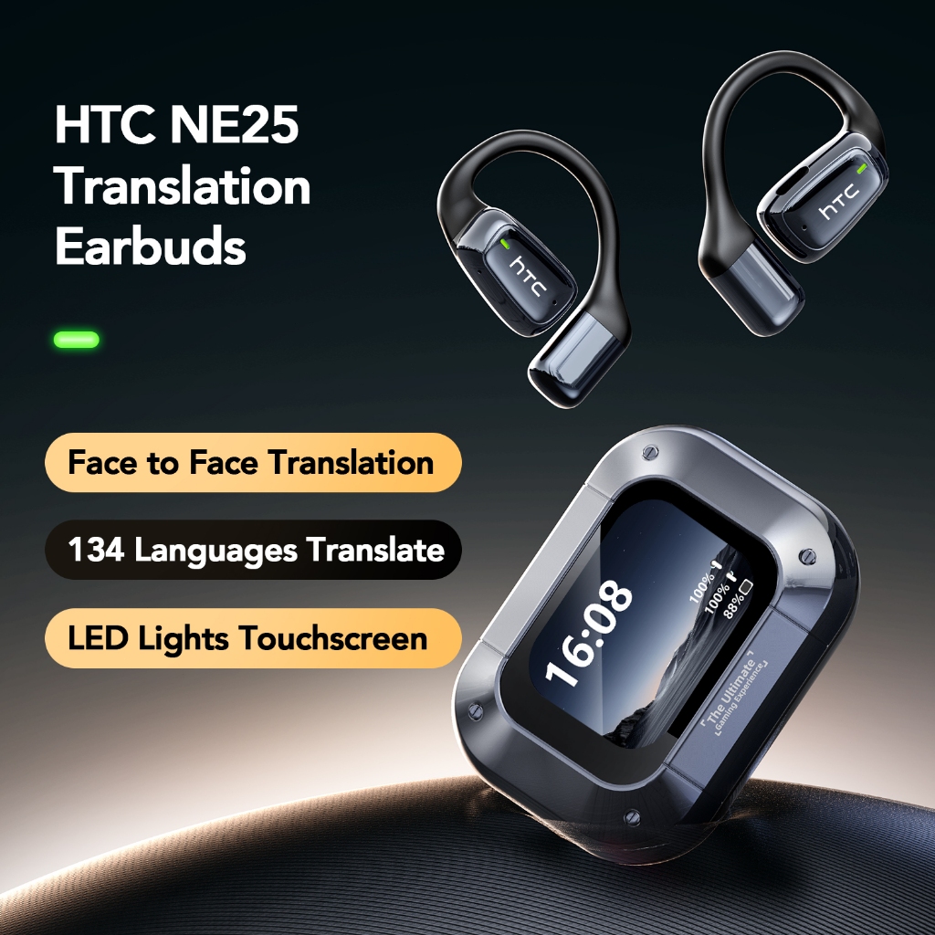 Tai nghe dịch thuật AI HTC NE25 Dịch thuật thời gian thực Tai nghe BluetoothTWS Bluetooth 6.0 Chất lượng âm thanh HiFi IPX5 Tai nghe không dây chống nước Hỗ trợ thay đổi Giấy dán tường Bảo hành một năm | BigBuy360 - bigbuy360.vn