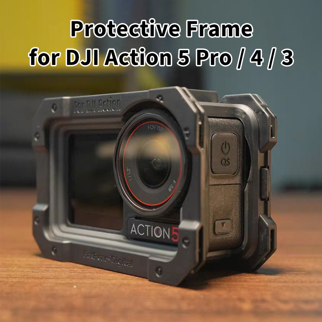 Ốp Khung Bảo Vệ FATBEAR Cho DJI Action 5 Pro / 4 / 3 Vỏ Bảo Vệ Chống Sốc Cho Action 5 Pro