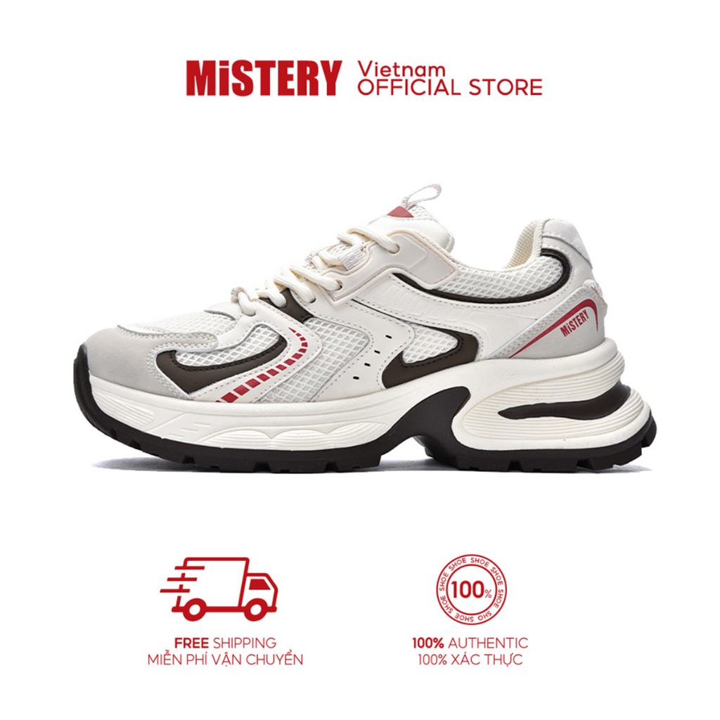 MiSTERY Giày Thể Thao Chạy Bộ Nữ đỏ 5.5cm Tăng Chiều Cao MIS-1548