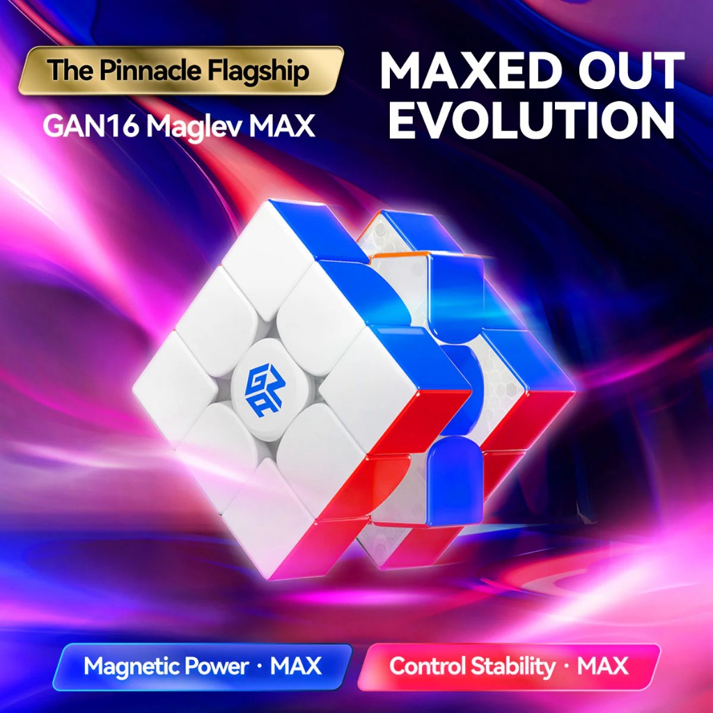 GAN 16 Maglev Max UV 3x3 Khối Từ Tính Chuyên Nghiệp GAN16 Maglev Max UV Cube Đồ Chơi Xếp Hình