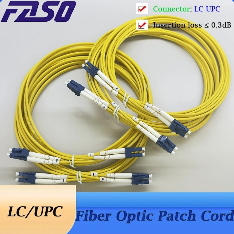 Cáp vá sợi quang FASO LC-LC UPC G652D LC Multimode Duplex 2.0mm FTTH Patch Cord Sợi quang 2m / 3m / 
