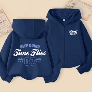 Áo Hoodie bé trai, Áo trùm đầu có dây kéo có in chữ, Thích hợp cho thể thao ngoài trời và trang phục đi học