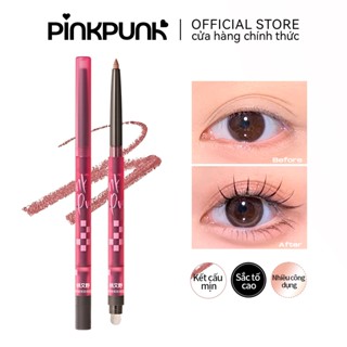 PinkPunk 3 in 1 Lip Liner Bút kẻ viền môi Bút kẻ Bọng Mắt Đầu chổi và gọt bút chì