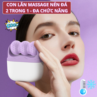   JCBV  Con lăn đá hai đầu cho mắt bọng mắt Giảm đau nửa đầu và chấn thương nhỏ Con lăn Massage trị liệu lạnh mặt Chăm sóc da COD 