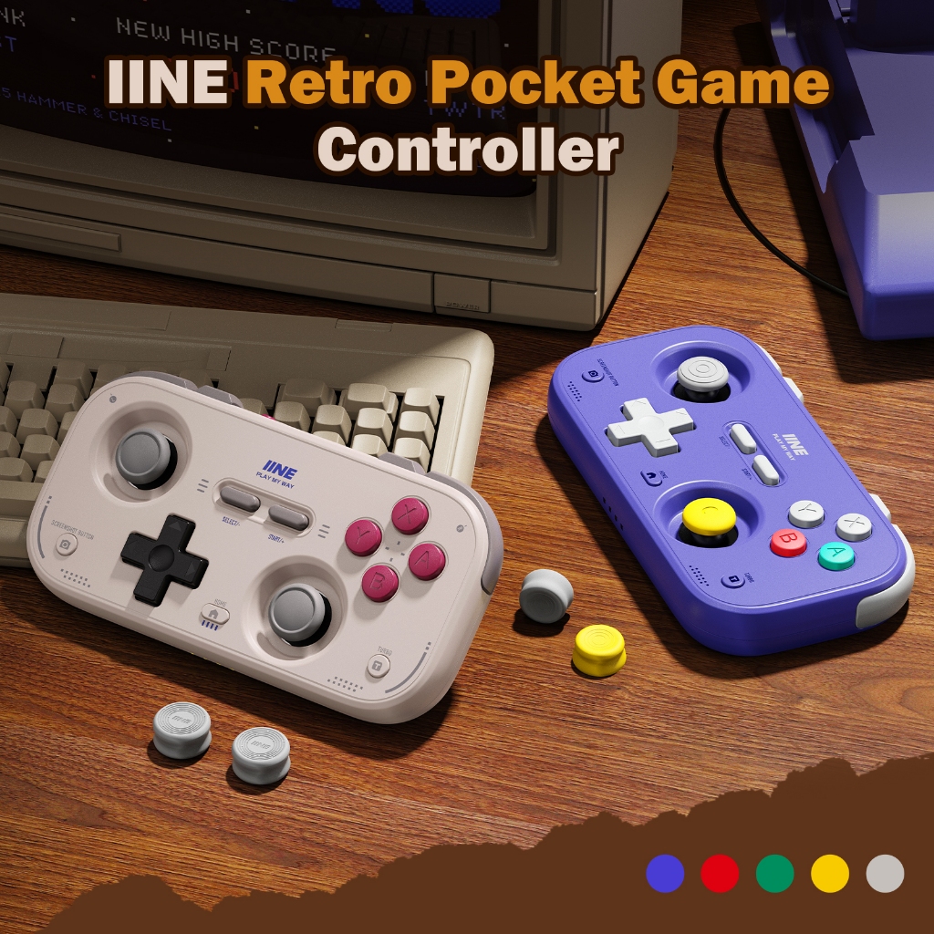 Bộ điều khiển trò chơi bỏ túi phong cách retro IINE/Cần điều khiển Hall nhỏ gọn & di động + Cần điều khiển lõm 1000Hz Thiết kế tùy chỉnh đa nền tảng Sử dụng đa năng | BigBuy360 - bigbuy360.vn