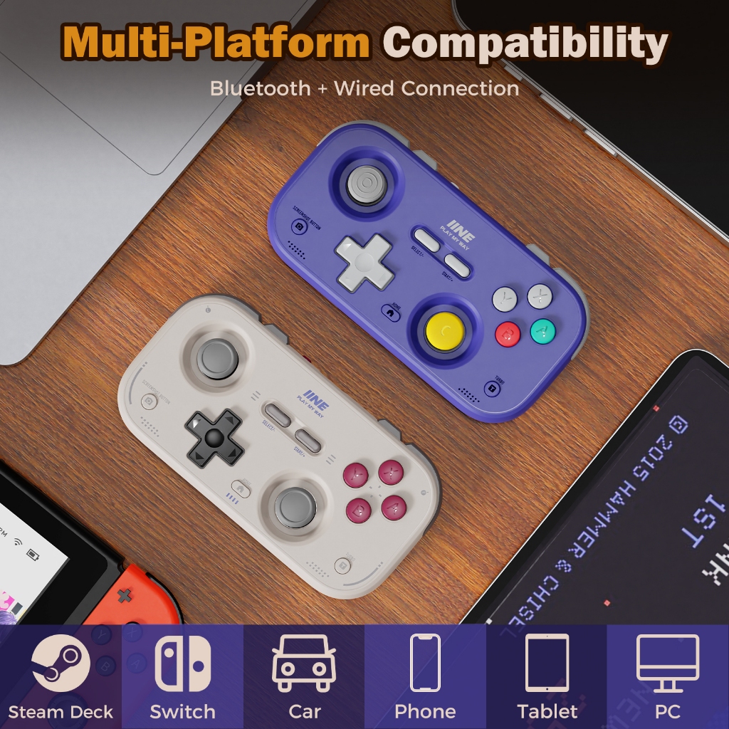 Bộ điều khiển trò chơi bỏ túi phong cách retro IINE/Cần điều khiển Hall nhỏ gọn & di động + Cần điều khiển lõm 1000Hz Thiết kế tùy chỉnh đa nền tảng Sử dụng đa năng | BigBuy360 - bigbuy360.vn