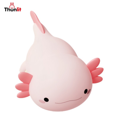 Thunlit Axolotl Đèn 2 chiếc có thể điều chỉnh độ sáng Dễ thương Silicon mềm 6 sừng Khủng long Đèn ngủ trẻ em Đèn ngủ Pat ngủ Ý tưởng quà tặng Giáng sinh