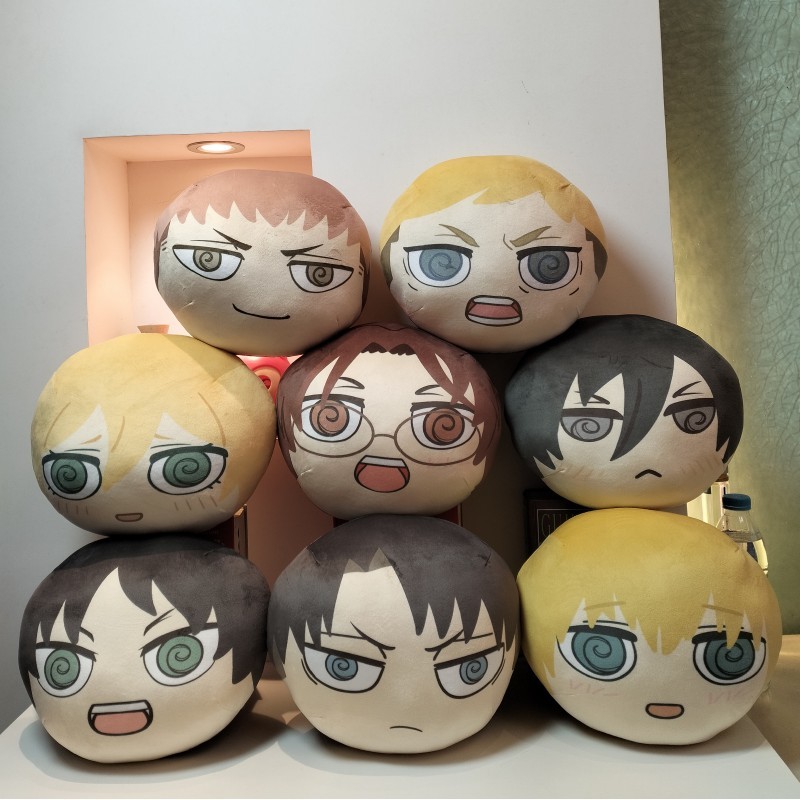 Anime Tấn Công Titan Cosplay Hoạt Hình Lưng Đệm Trang Trí Ném Gối Eren Hange Erwin Levi Armin Eren J