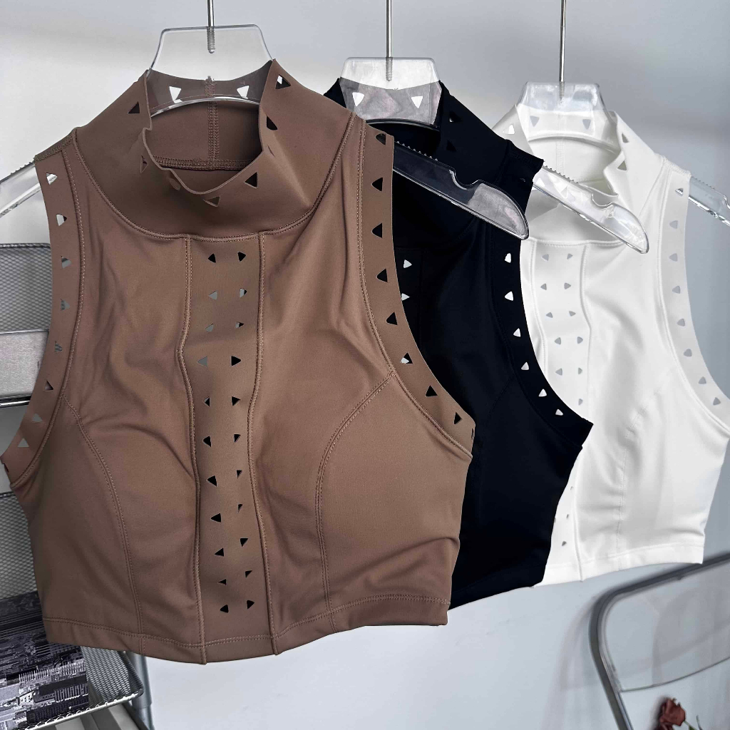 2025 Hàng đầu Yoga rỗng cổ rùa Fumeng mới