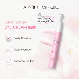  LAIKOU Nhật Bản Sakura Kem Mắt Có Đầu Con Lăn Tinh Tế Vùng Da Mắt Nhẹ nhàng Dưỡng Ẩm Dưỡng Ẩm & Phát Sáng 15g 
