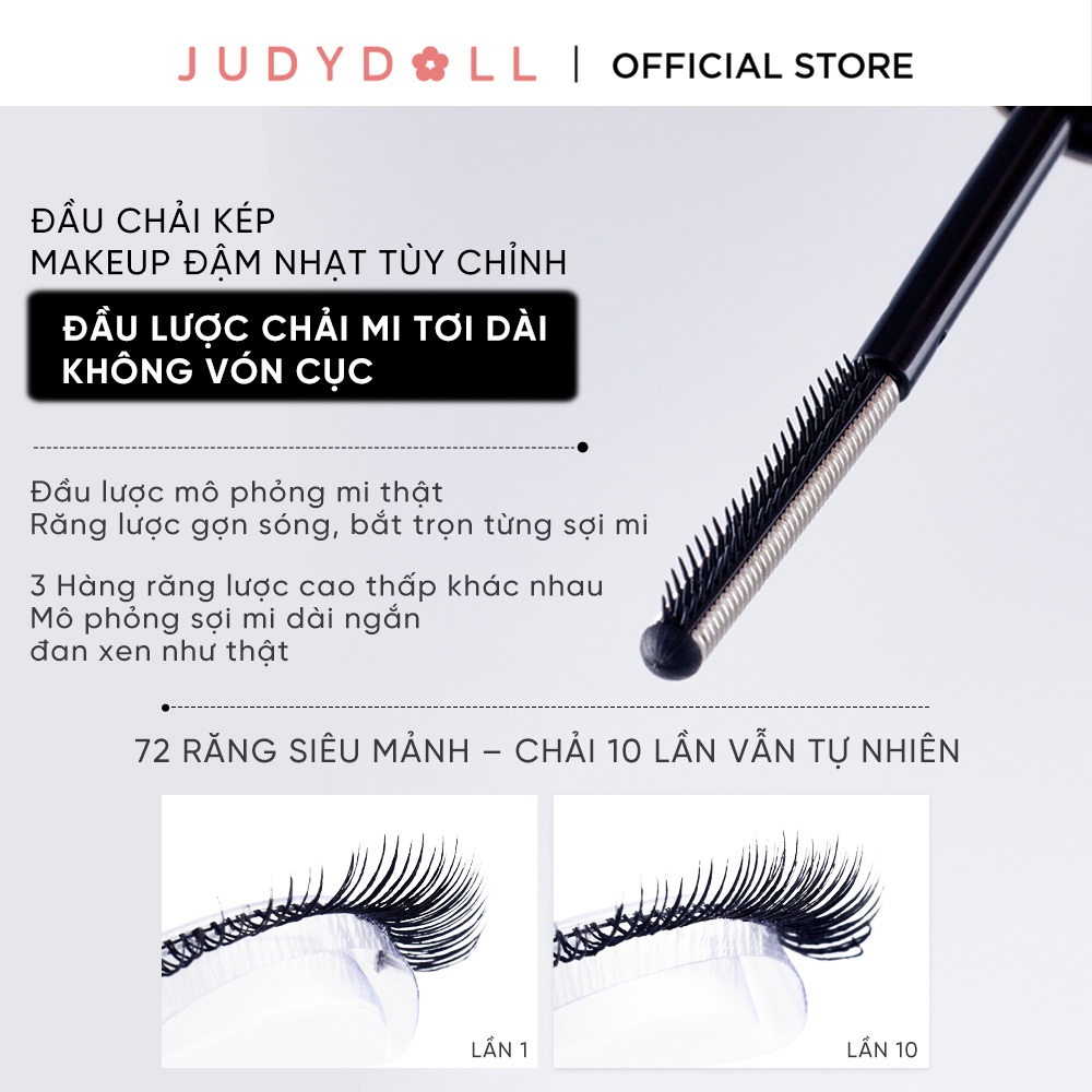 [MỚI] Mascara Đầu Lược Sắt JUDYDOLL Iron Mascara Siêu tơi dài mi Giữ mi cong cả ngày Dày mi Dưỡng mi 3g | BigBuy360 - bigbuy360.vn