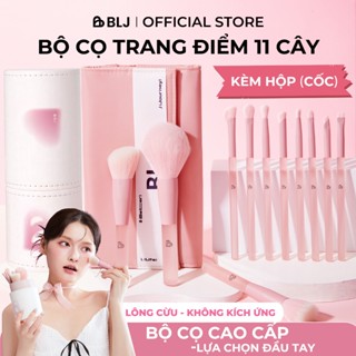 Set cọ trang điểm cá nhân BLJ 11/7 cây Peachy Sugar lông mềm cao cấp kèm hộp đựng túi đựng