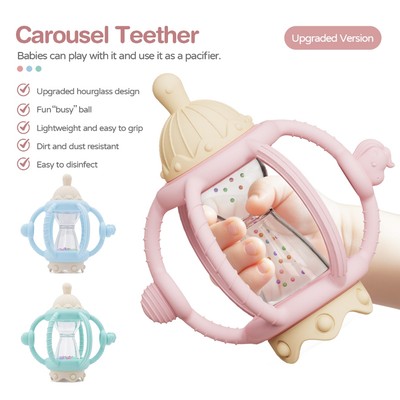 Đồng Hồ Cát Manhattan Tay Cảm Giác Bóng Bé Silicone Gnawable Mọc Răng Đồ Chơi 0-36 Tháng Sơ Sinh Núm Vú Giả Lục Lạc Đồ Chơi