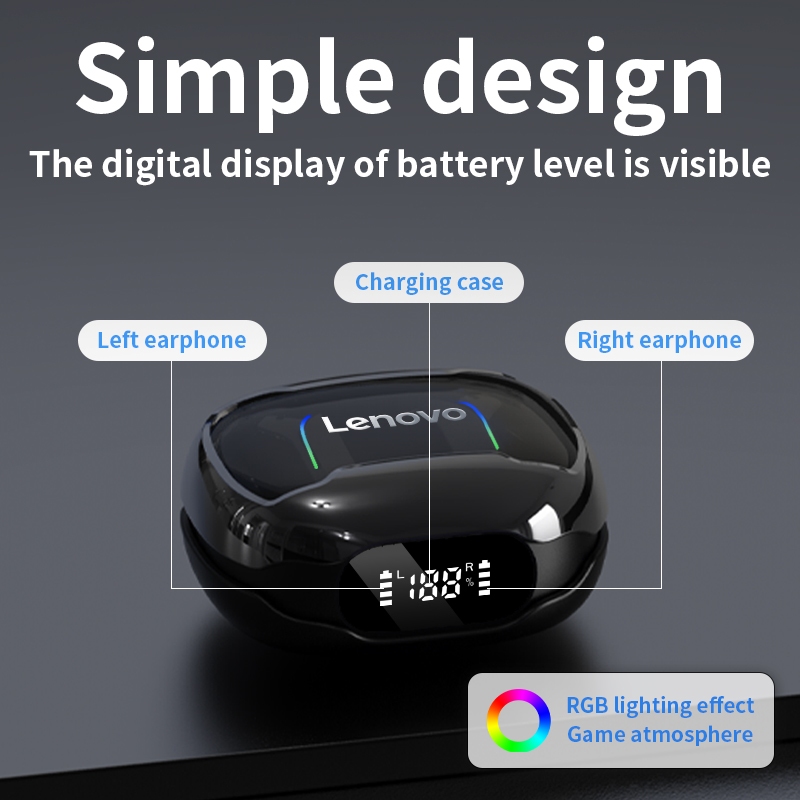 Tai nghe Lenovo TG101 Tai nghe chơi game BluetoothTWS HD Âm thanh nổi Tuổi thọ pin dài Độ trễ thấp có Mic có đèn RGB | BigBuy360 - bigbuy360.vn