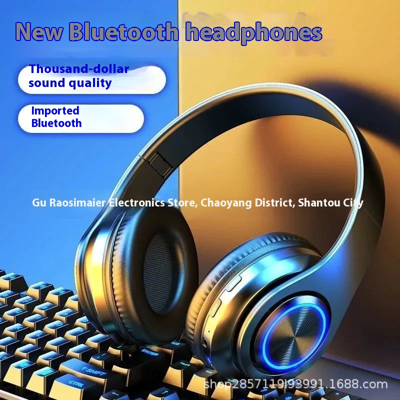 Tai nghe Bluetooth LED chiếu sáng B39 Tai nghe không dây Thẻ cắm