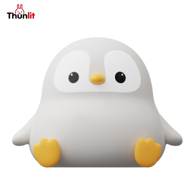 Đèn ngủ Thunlit Penguin LED có thể điều chỉnh độ sáng Đèn cho bé ăn dễ thương bằng silicon Penguiy Đèn quà tặng trẻ em